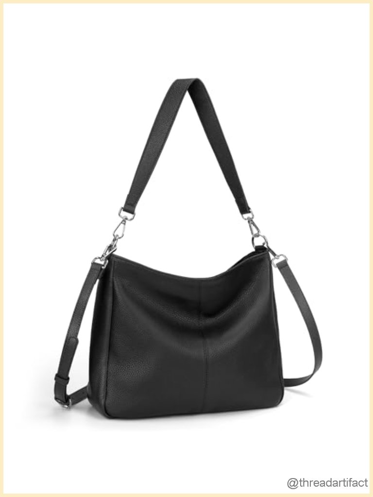 Genuine Leather Hobo Bag Crossbody Shoulder Bag With 2 Straps